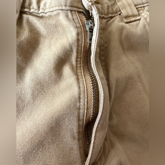 Carhartt Brown/Tan Work Pants with Back Patch - Picture 6 of 7